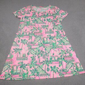 Lilly Pulitzer Vibrant Pink and Green Mini Dress
